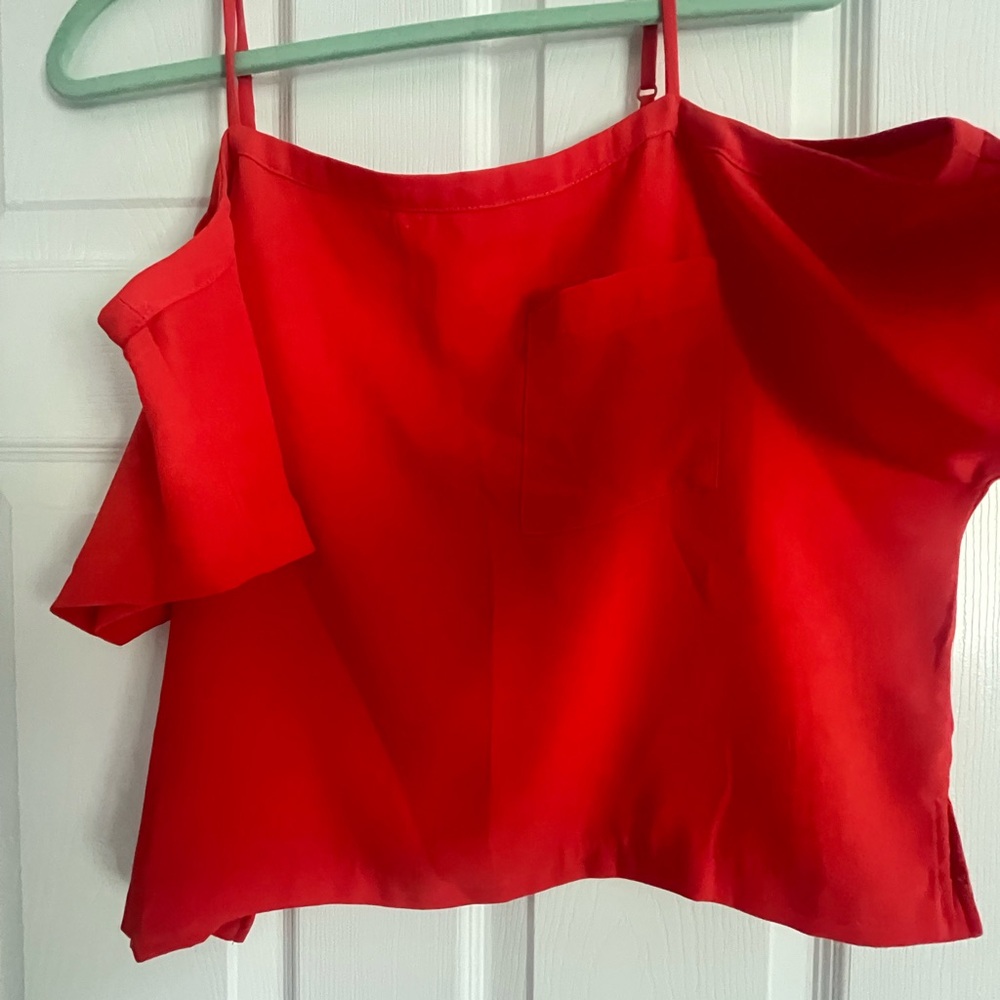 Sugar lips blouse, spaghetti strap off shoulder.